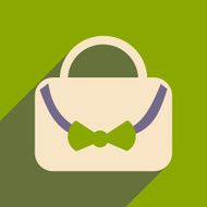 Flat with shadow icon and mobile applacation Handbags