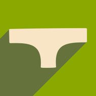 Flat with shadow icon and mobile applacation underwear N2
