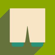 Flat with shadow icon and mobile applacation shorts N2