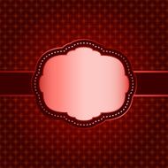 Red seamless geometric pattern with vintage frame