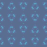 Seamless abstract pattern blue berry circles