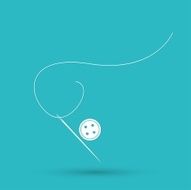 Needle and thread vector icon