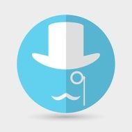 Bowler hat and moustache N2