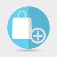 Shopping bags icon on a white background