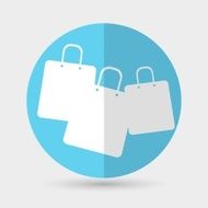 Shopping bags icon on a white background N3