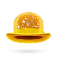 Yellow starred bowler hat