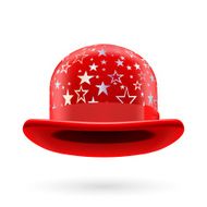 Red starred bowler hat