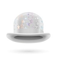 White starred bowler hat