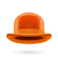 Orange bowler hat