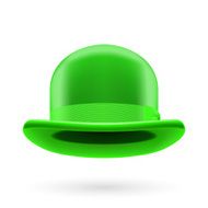 Green bowler hat