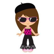 Fashion girl vector illustration N2