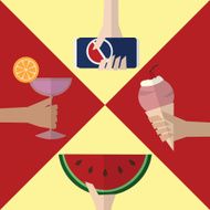 summer food great for any use Vector EPS10