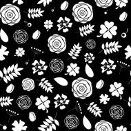 Abstract Natural Flower Seamless Pattern Background Vector Illus