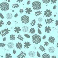 Abstract Natural Flower Seamless Pattern Background Vector Illus N2