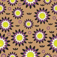 Seamless vector background with abstract flowers