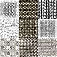 Set of 9 abstract vintage geometric wallpaper
