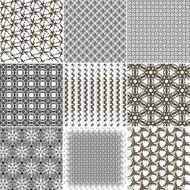 Set of 9 abstract vintage geometric wallpaper N2