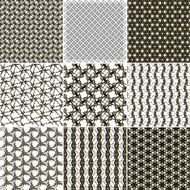 Set of 9 abstract vintage geometric wallpaper N3