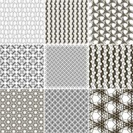 Set of 9 abstract vintage geometric wallpaper N4