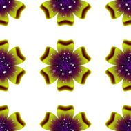 Beautiful green flower Seamless floral pattern