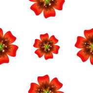 Beautiful orange flower Seamless floral pattern