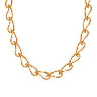 Thin chain golden metallic necklace or bracelet