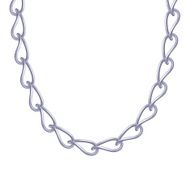 Thin chain silver metallic necklace or bracelet