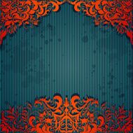 Luxury background with vintage frame and stripe paper for design