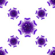 Beautiful violet flower Seamless floral pattern