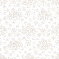 Seamless simple floral pattern