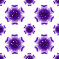 Beautiful violet flower Seamless floral pattern N3