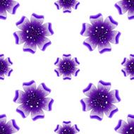 Beautiful violet flower Seamless floral pattern N4