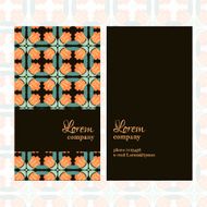 Business Card with geometric floral pattern N13