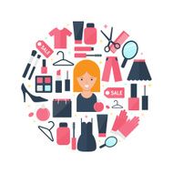 Beauty and fashion abstract concept vector illustration