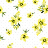 Watercolor flower pattern N49
