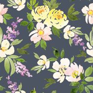 Watercolor flower pattern N54
