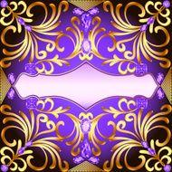 background with gems and gold ornaments