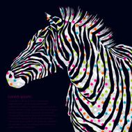 Animal watercolor illustration silhouette zebra Vector N2