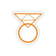 icon sticker realistic design on paper ring N2