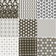 Set of 9 abstract vintage geometric wallpaper N6