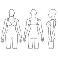 Woman mannequin slimming underwear torso N2