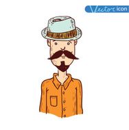 hipster style hand drawn illustration N3