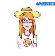 hipster style hand drawn illustration N6