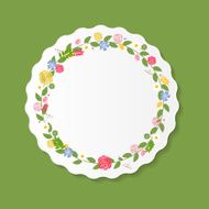 Vintage Frame with Flowers Vector Illustration N2