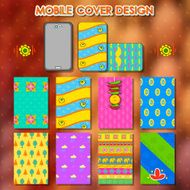 Indian kitsch style mobile cover template