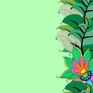 Lotus with leaves Abstract seamless pattern colorful flowers lily