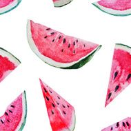 Watercolor watermelon melon pattern N8