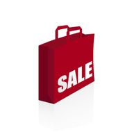 Red plastic shopping bag