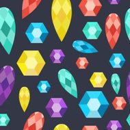 seamless pattern precious stones gems diamonds crystals