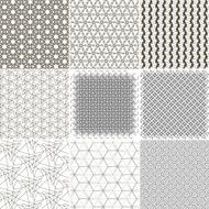 Set of 9 abstract vintage geometric wallpaper N8